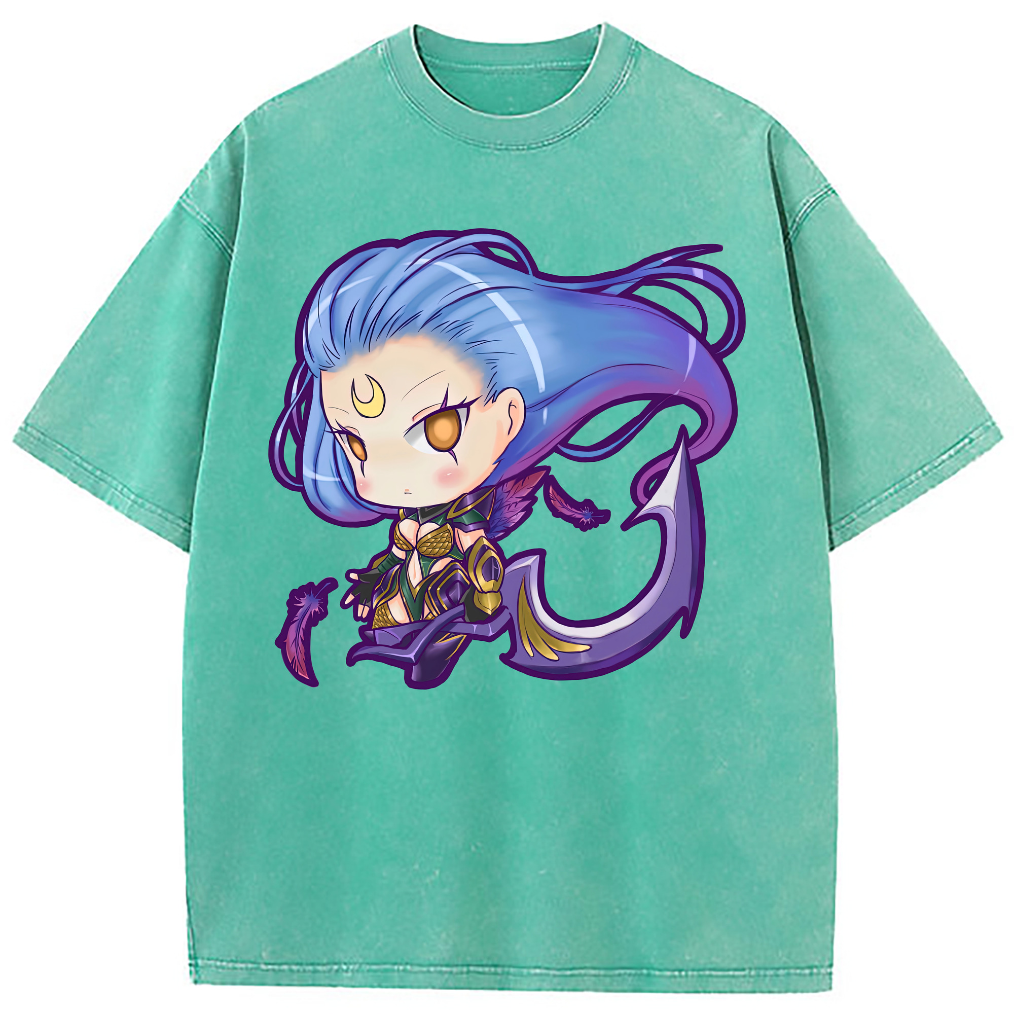 （画像用） リーグ・オブ・レジェンド League of Legends LOL 綿100% ヴィンテージ風 半袖Tシャツ（フロントプリント）